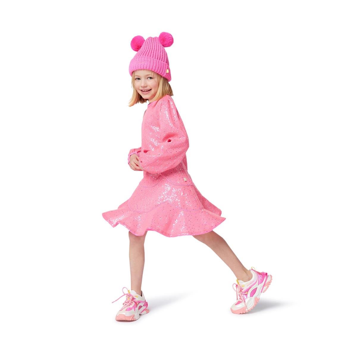 Billieblush - Flash pink pompom hat