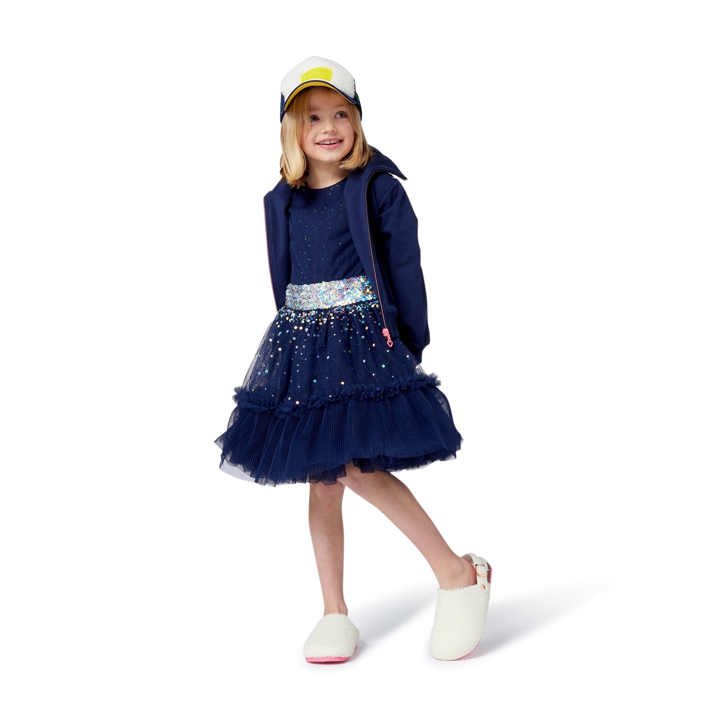 Billieblush - Cardigan Indigo Blue & Tou in sequins in the back