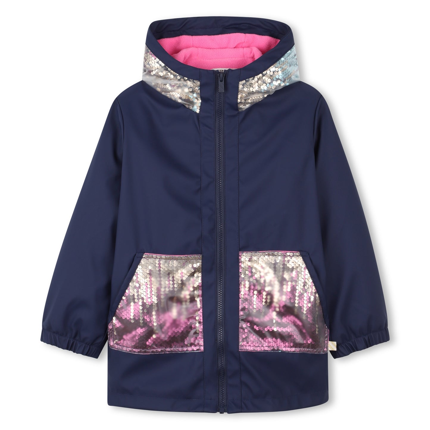 Billieblush - Ciré Indigo Blue & Sequins on the Hood & on the Pockets