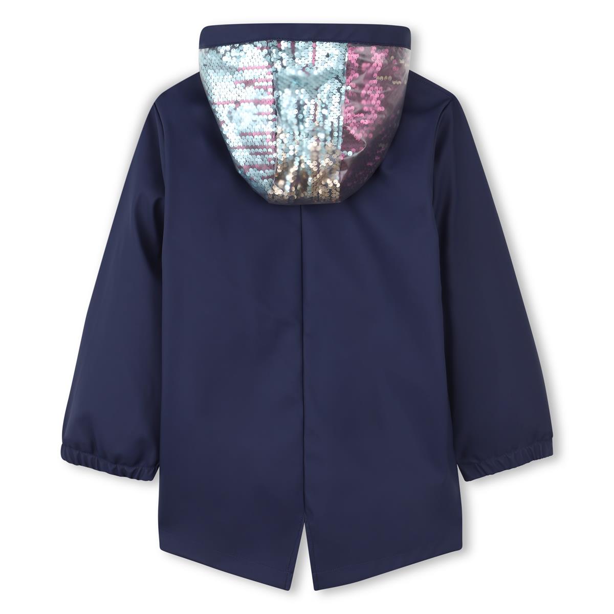 Billieblush - Ciré Indigo Blue & Sequins on the Hood & on the Pockets