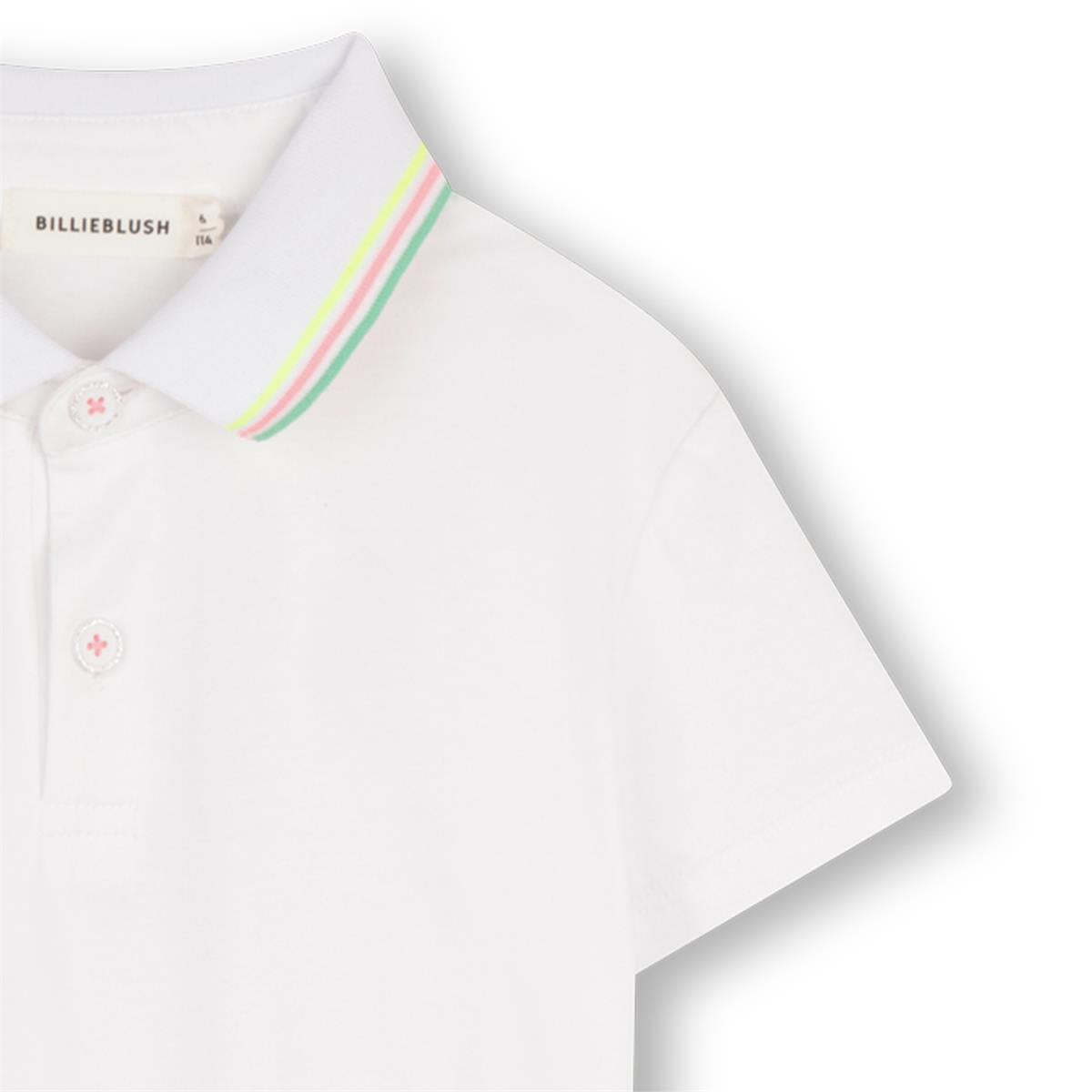 Billieblush – Weißes Polokleid aus Bi-Material