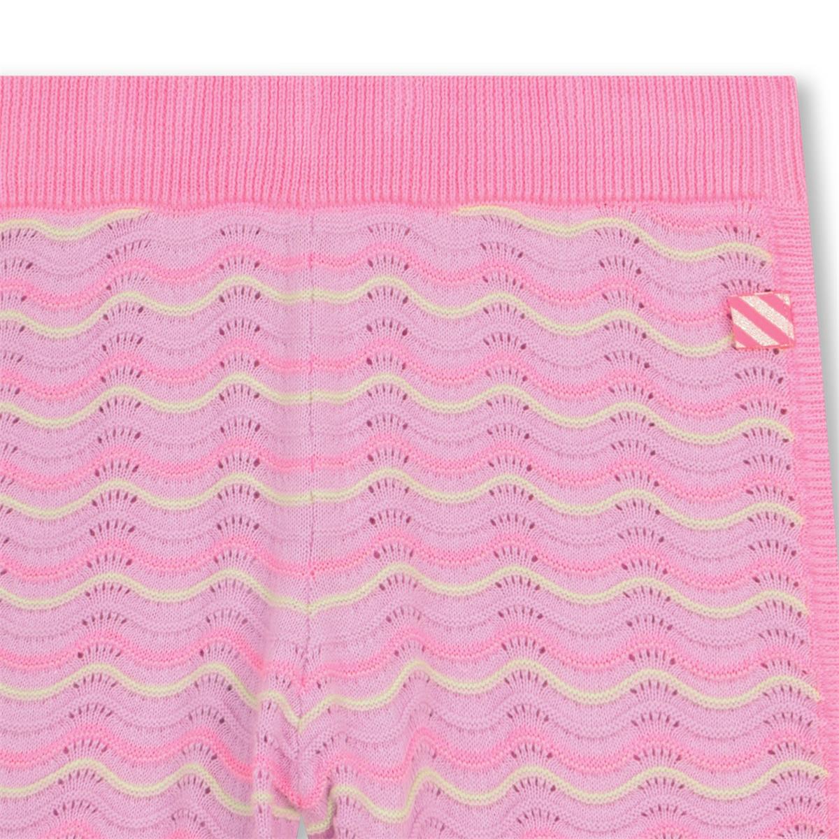 Billieblush - Short en tricot & rayé guimauve