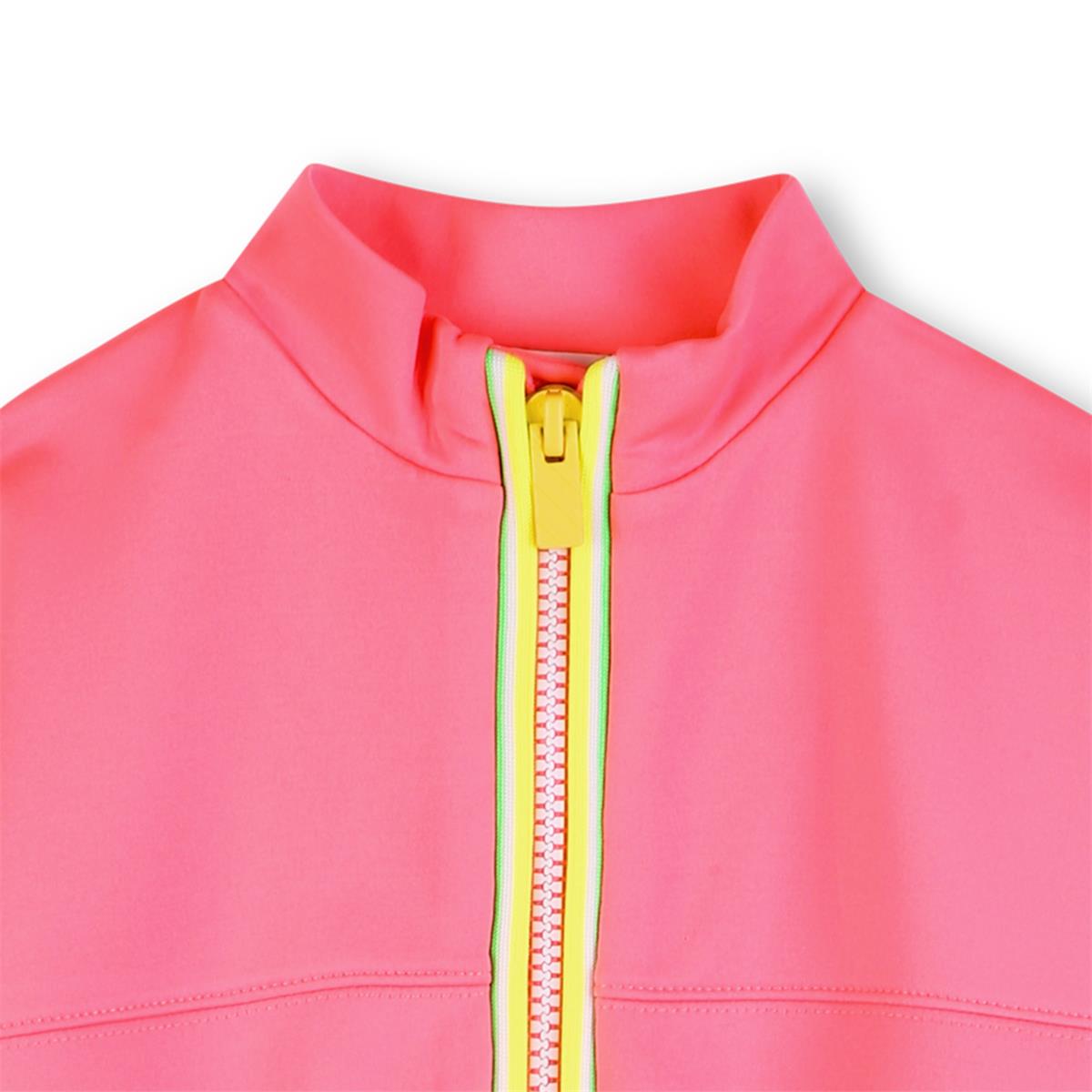 Billieblush - Neonroze & illustratie vest met pailletten op de achterkant