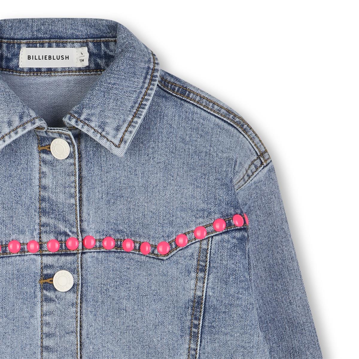 Billieblush – Jacke aus Denim und Pailletten auf der Rückseite