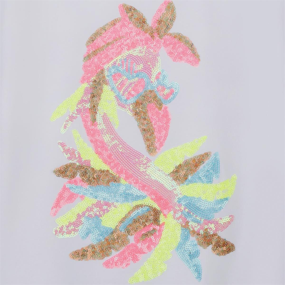 Billieblush Mushu camiseta blanca con lentejuelas