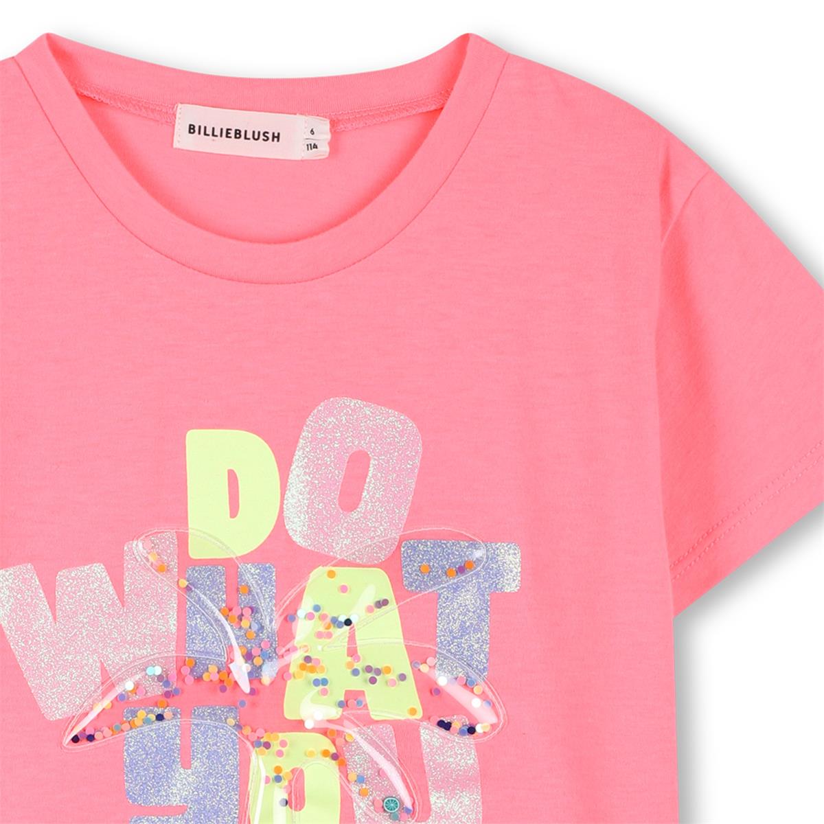 Billieblush – „Do want you want“ neonpinkes T-Shirt