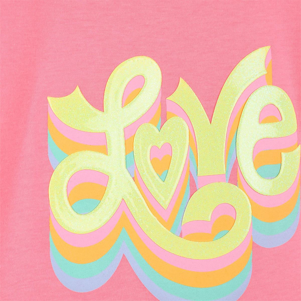 Billieblush – Neonpinkes „Love“-T-Shirt