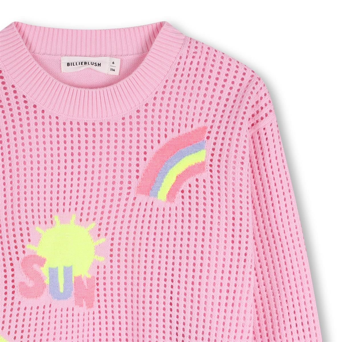 Billieblush - Pull tricot nosegay & maile ajourée