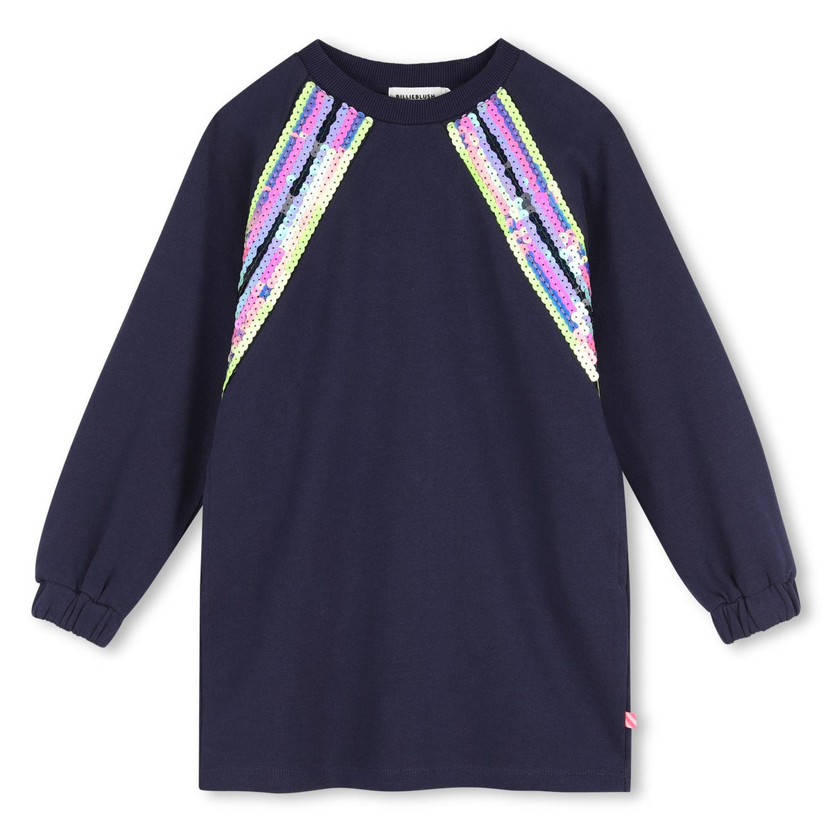 Billieblush - Vestido polar azul marino con lentejuelas