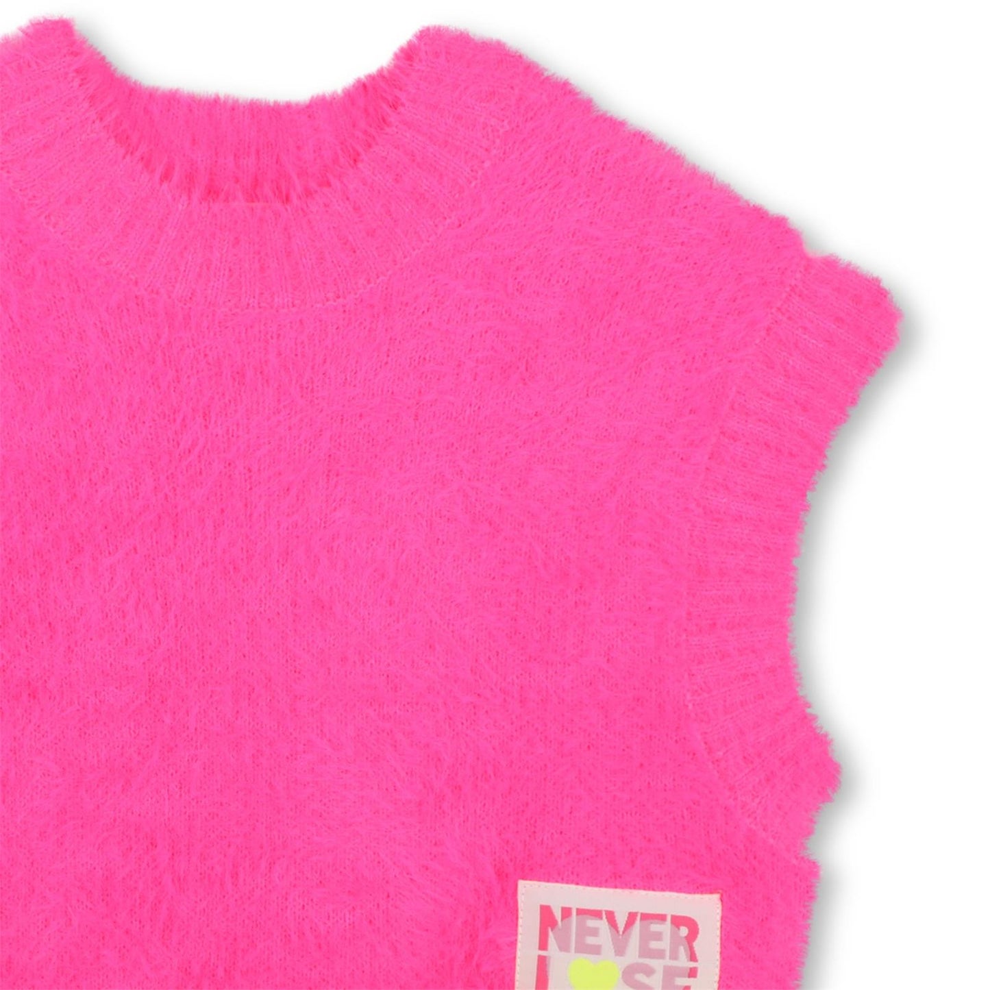Billieblush - Pull sans manche duveteux fuchsia