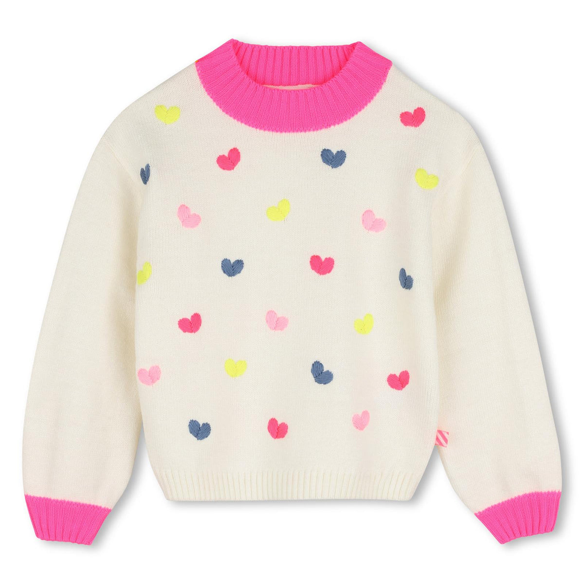 Billieblush - Pull en tricot & petits coeurs