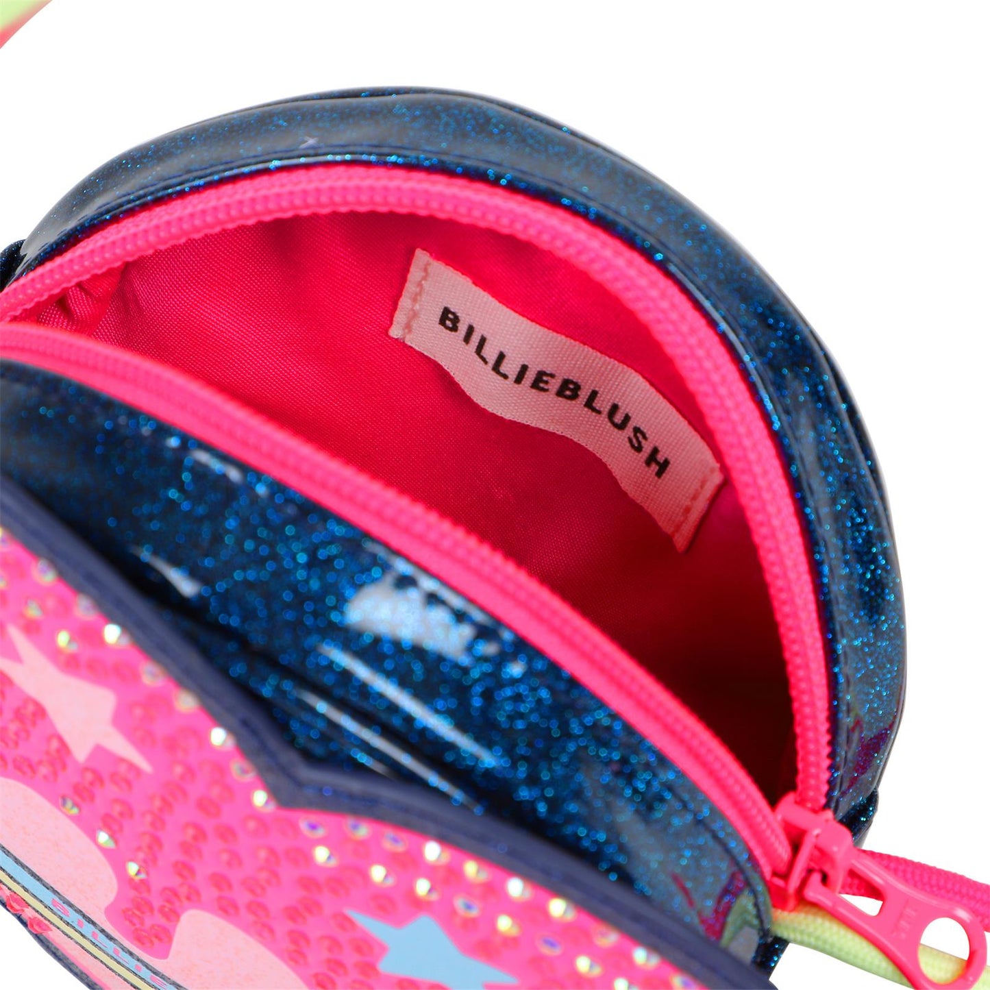 Billieblush - Sac à main navy à paillettes & strass coeur