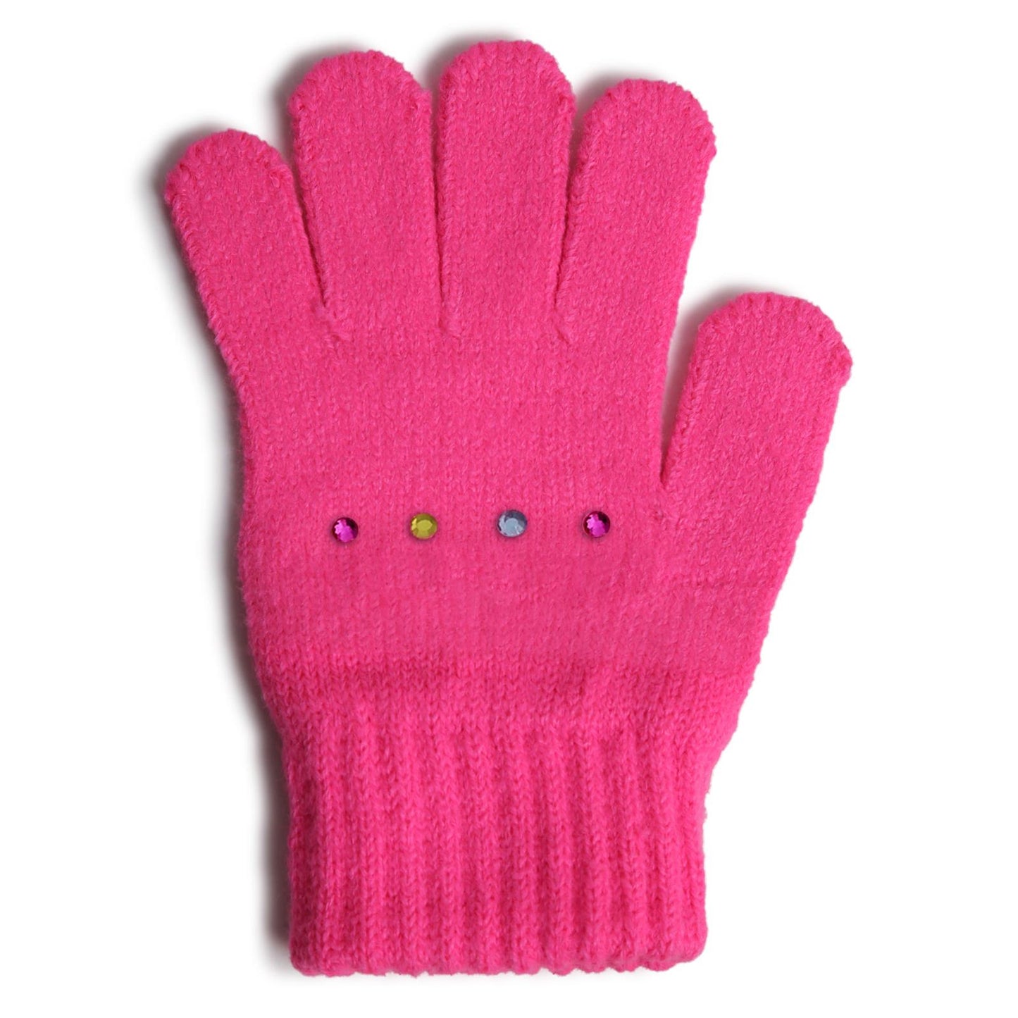 Billieblush - Gants fuchsia à strass