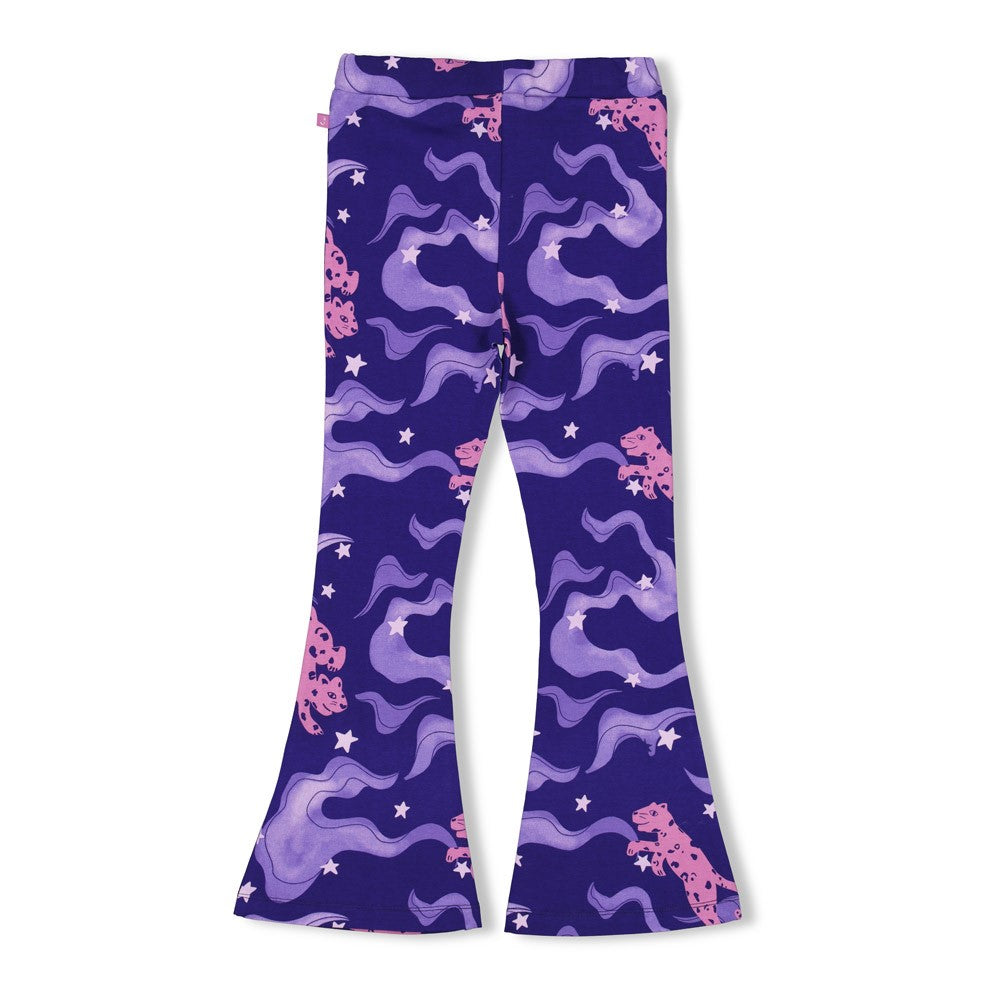 Jubel - Flare pants with Indigo Wild Soul pattern