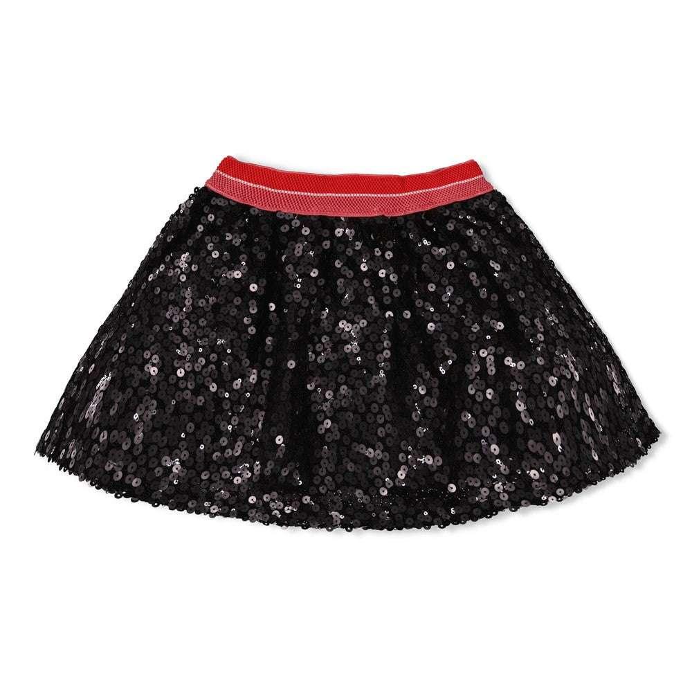 Jubel - Jupe en sequins anthracite Queen of Hearts