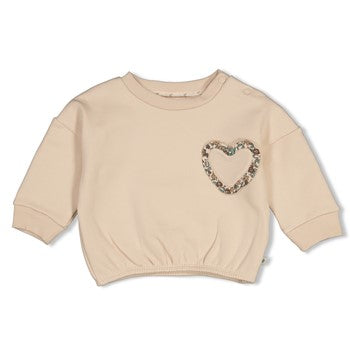 Feetje - Sweat beige Lucky Bloombird