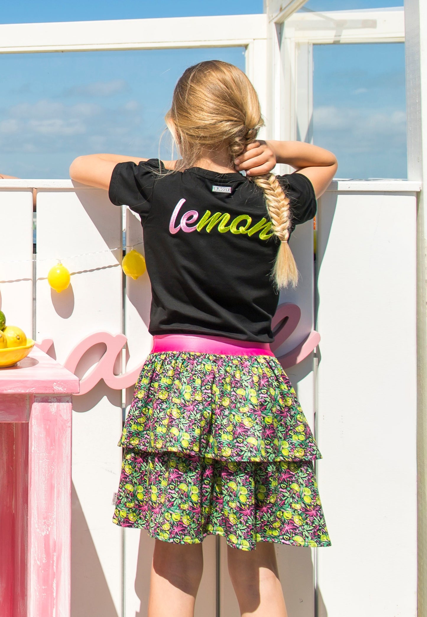 B.Nosy - Dunya Backprint Drint de vestido negro