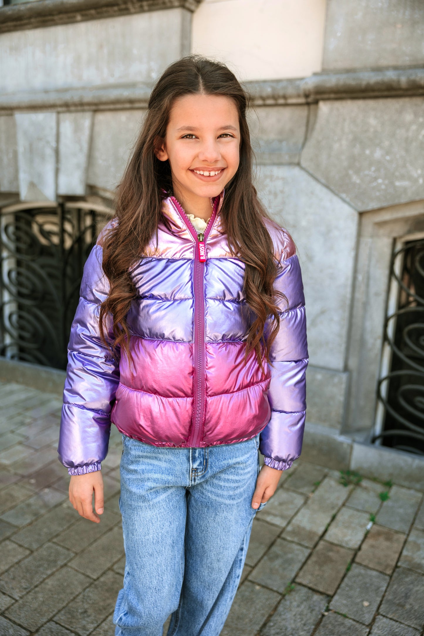 B.Nosy - Manteau rose & lila Jane