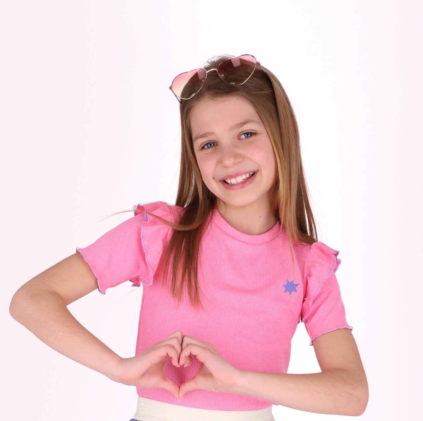 B.Nosy - T-shirt Fluor Pink Tessa