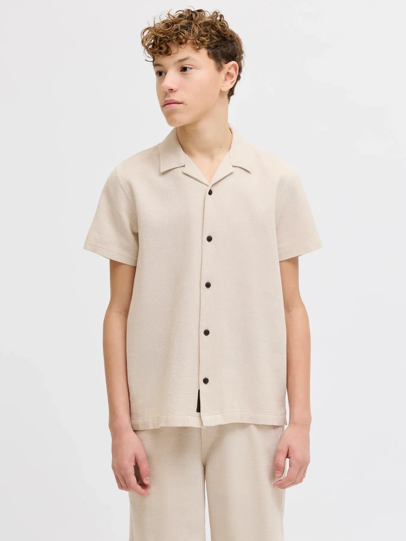 Jack & Jones - JJ GLOBAL moonbeam shirt and shorts set