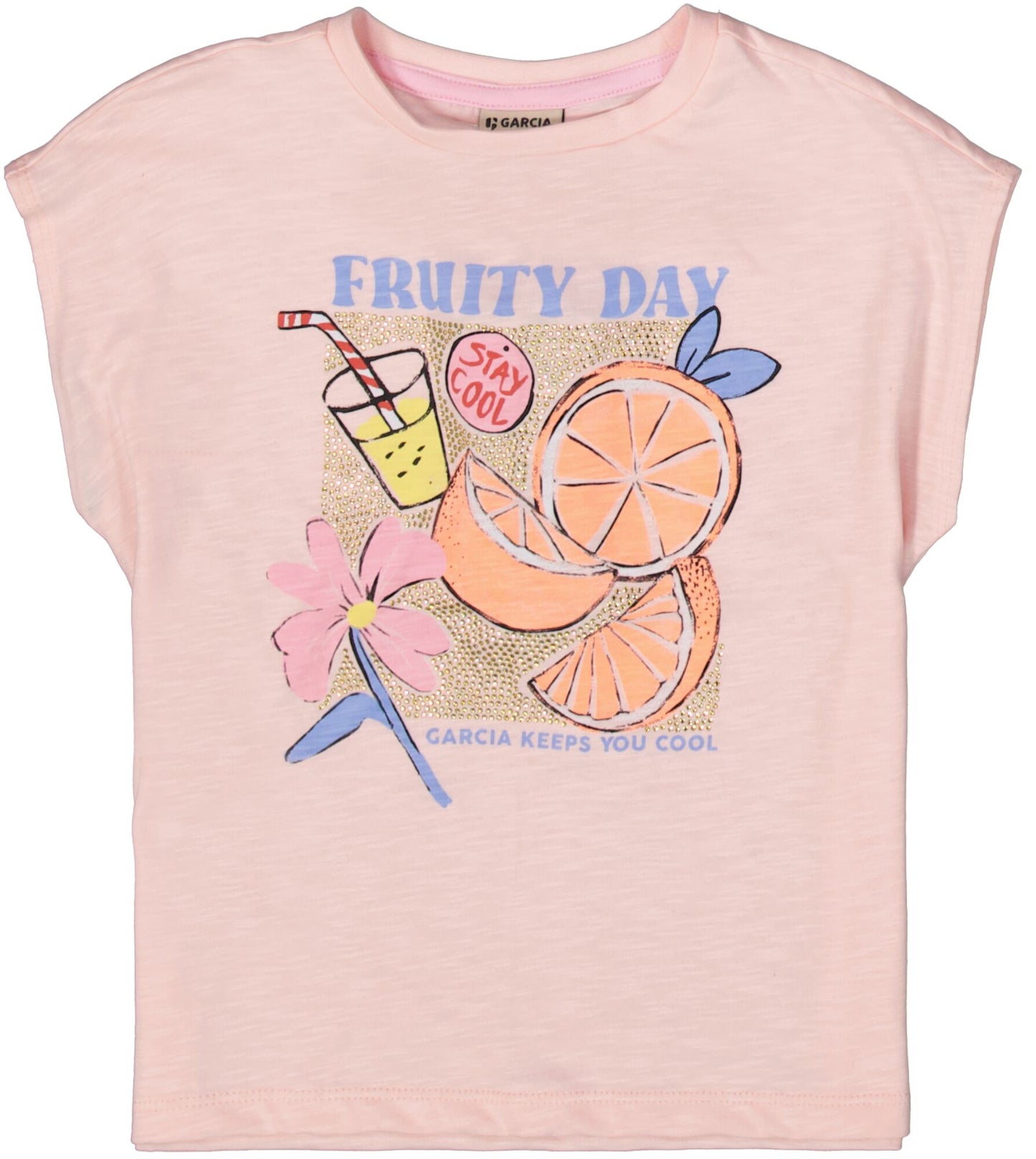 Garcia - Pink Fruity Day Crystal T -Shirt