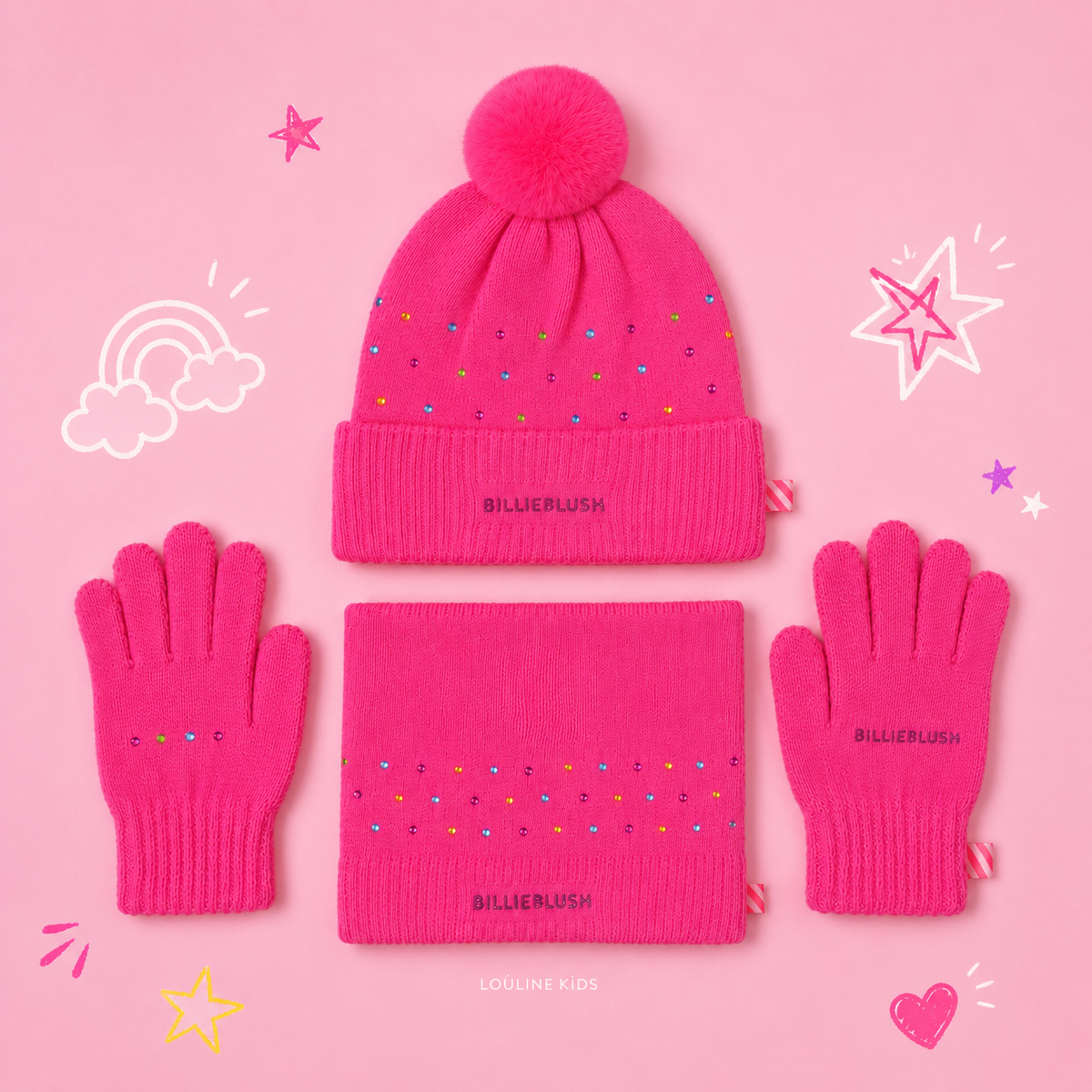 Billieblush - Cuello fucsia con pedrería