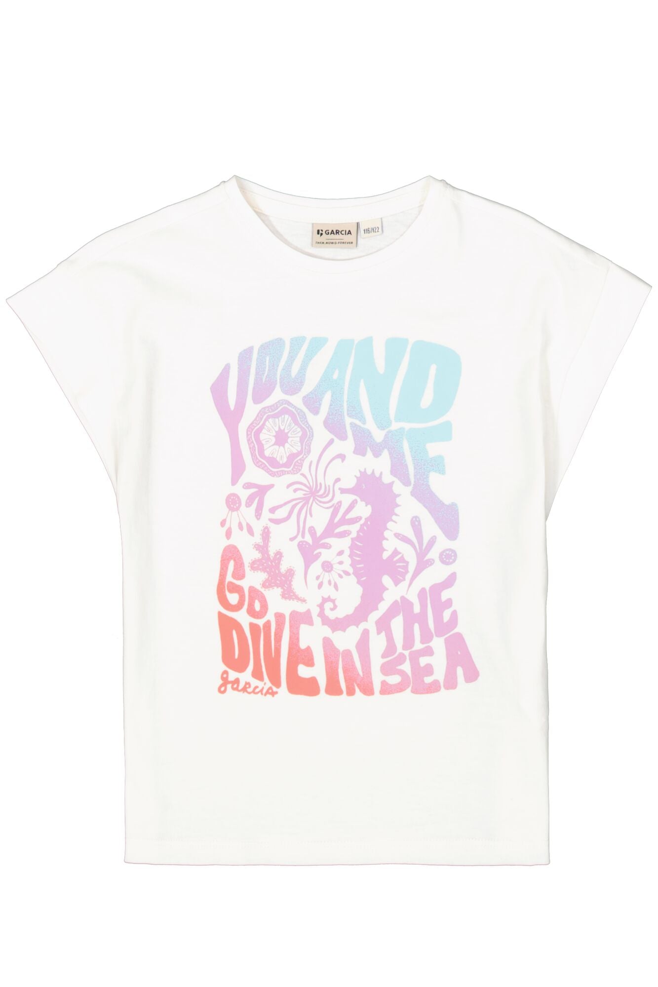 Garcia - T-shirt blanc You & Me