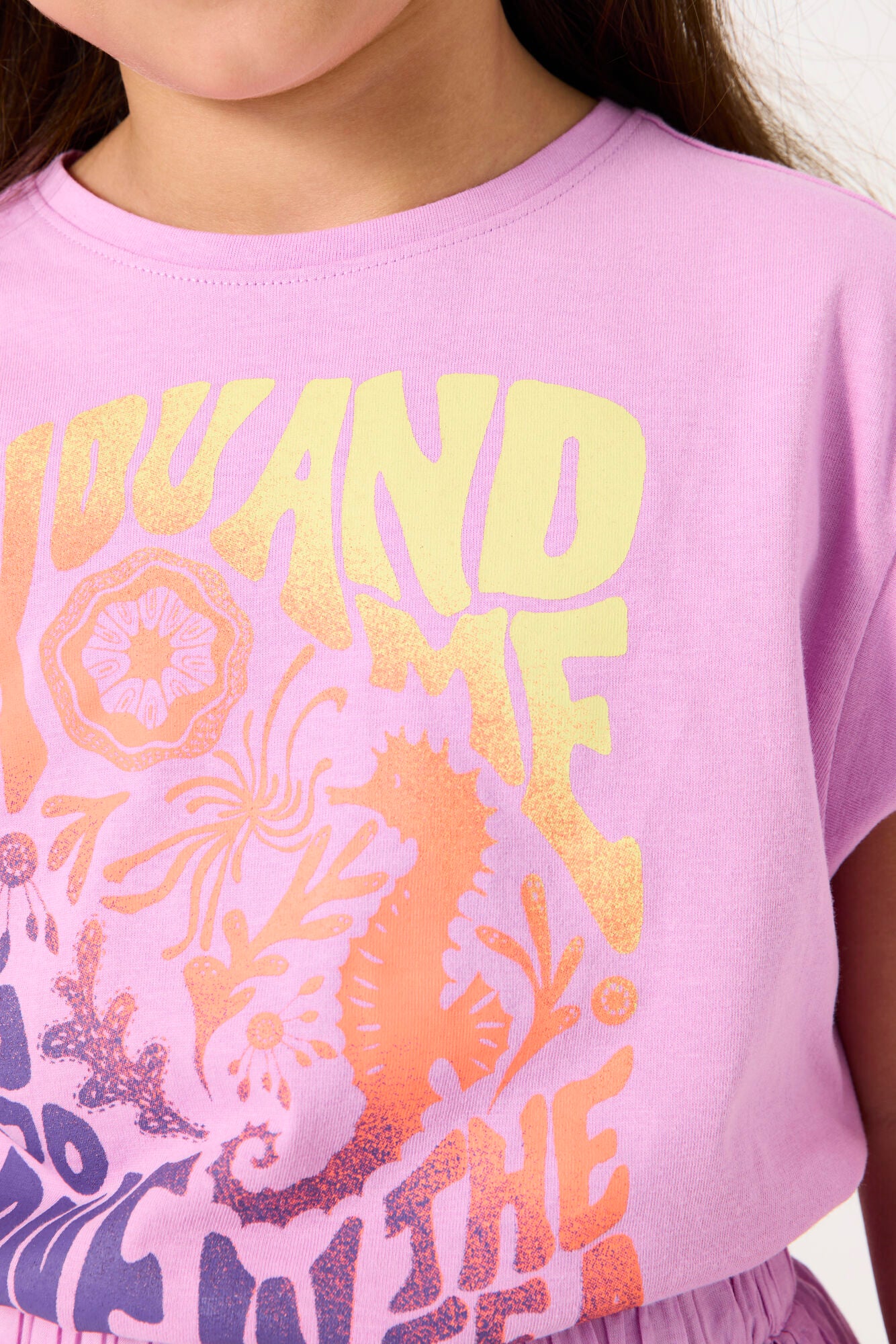 Garcia - T-shirt rose Tulle