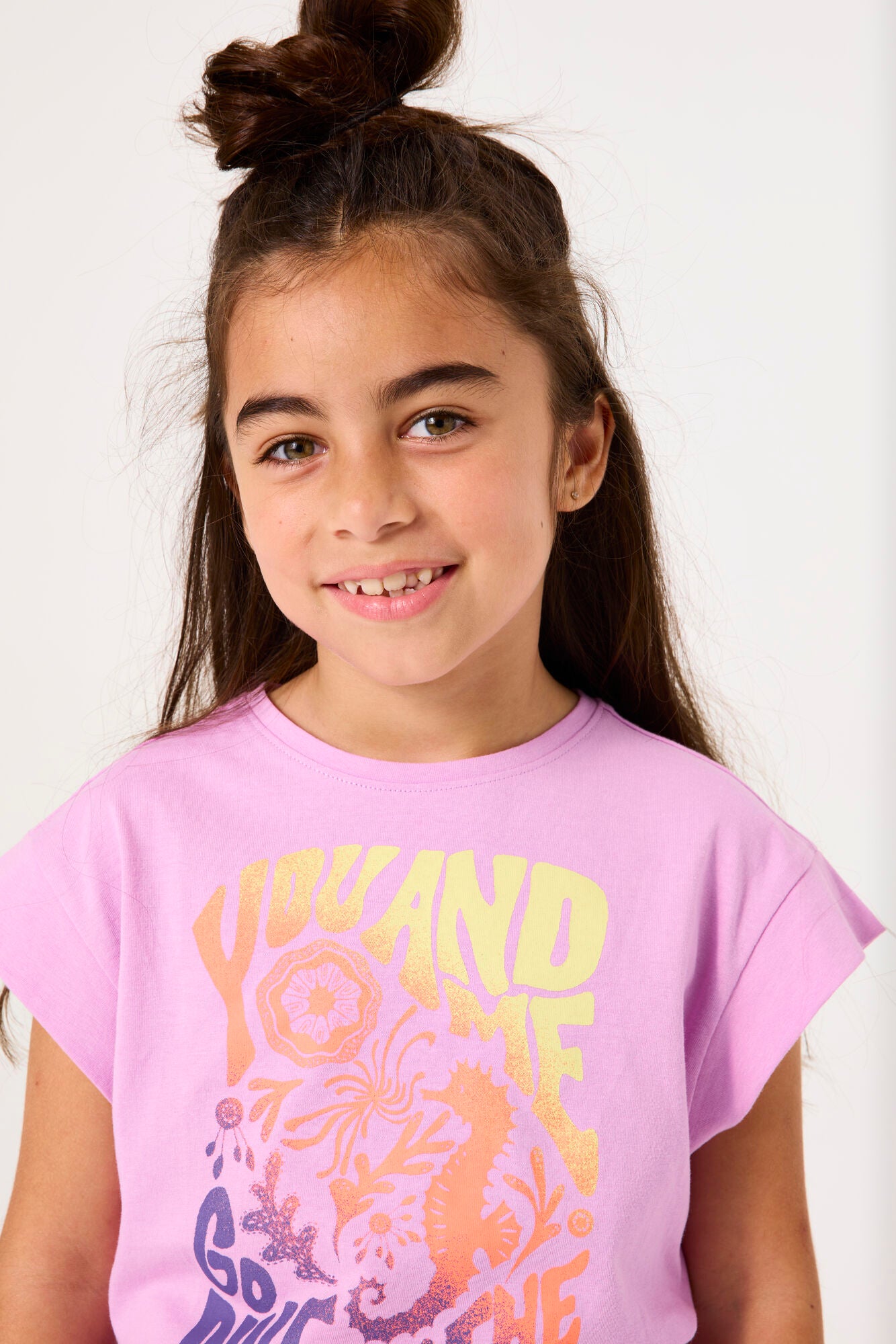 Garcia - T-shirt rose Tulle