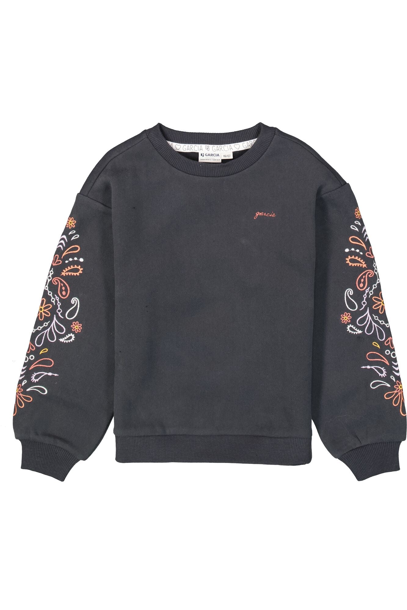 Garcia - Dunkelgrau & Stickerei Sweatshirt