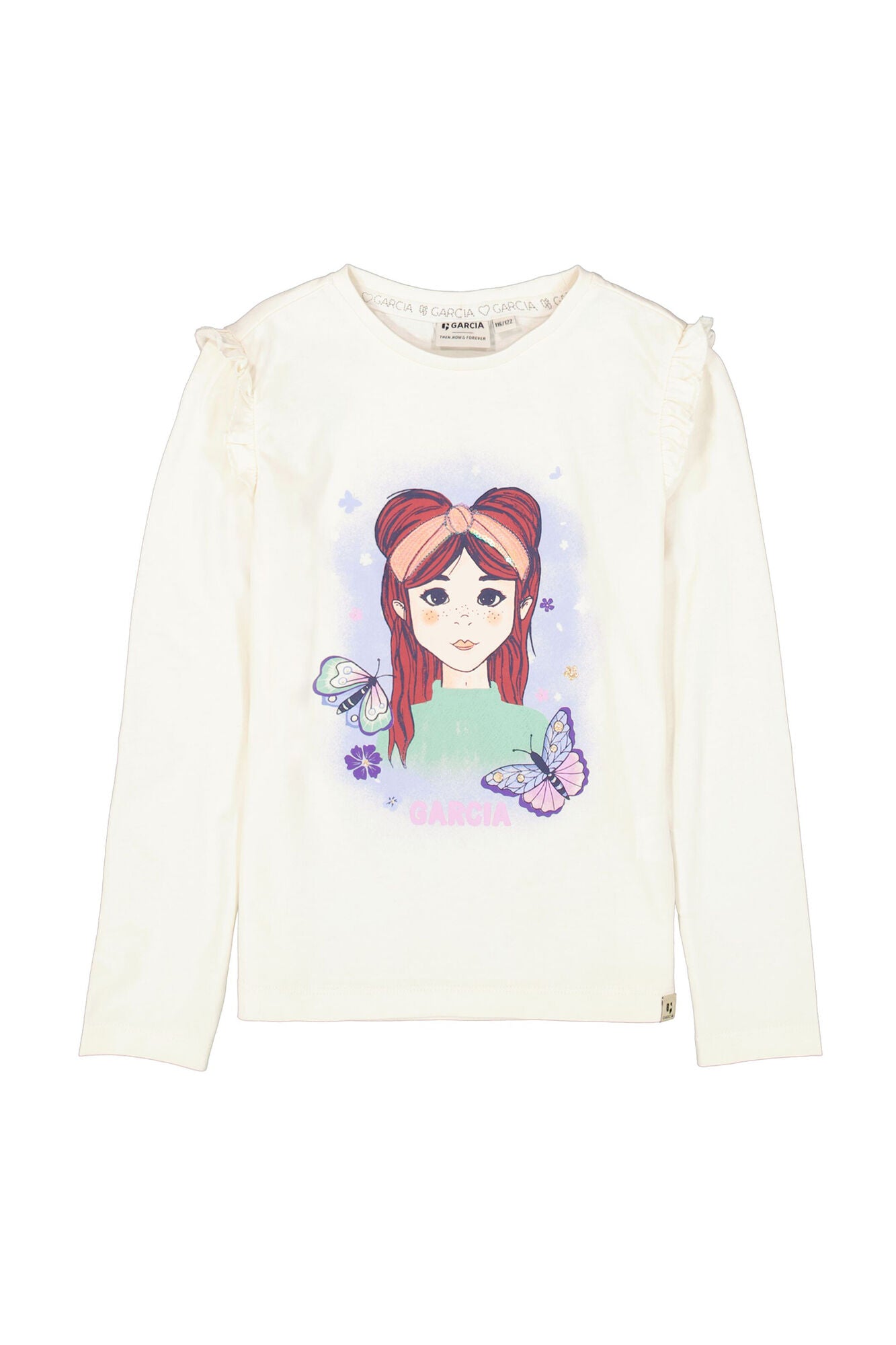 Garcia - T-shirt girl warm white