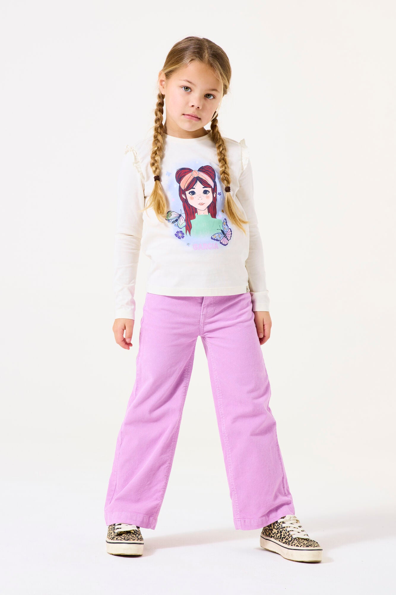 Garcia - T-shirt girl warm white
