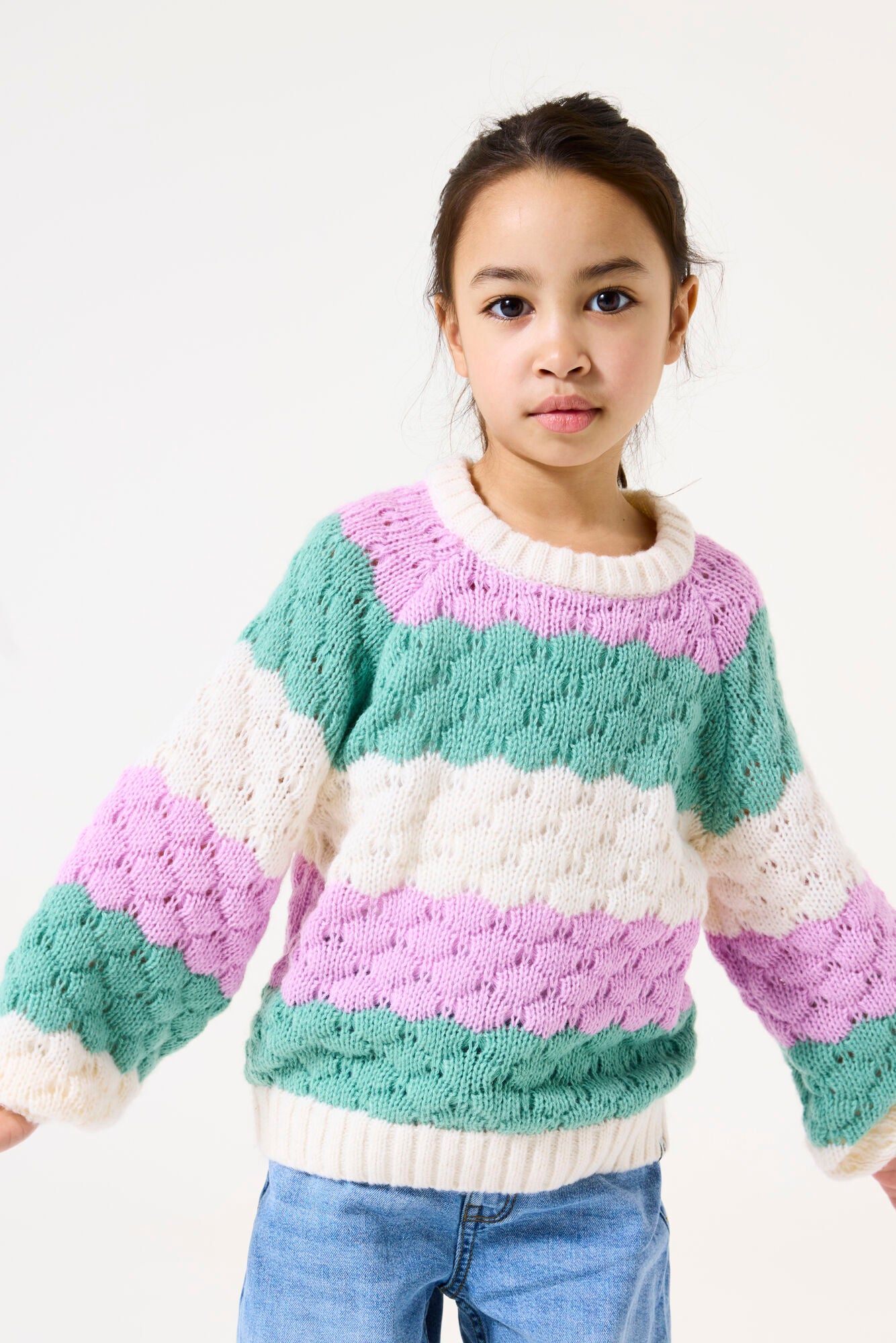 Garcia - Pull en maille lilac rose