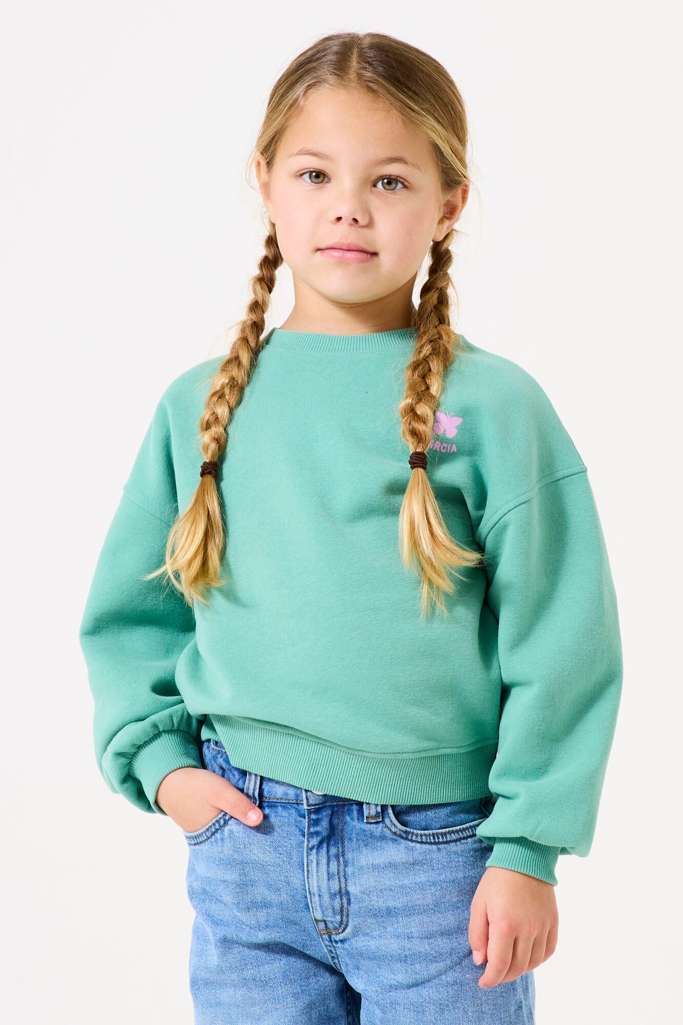 Garcia - Sweat backprint malachite green