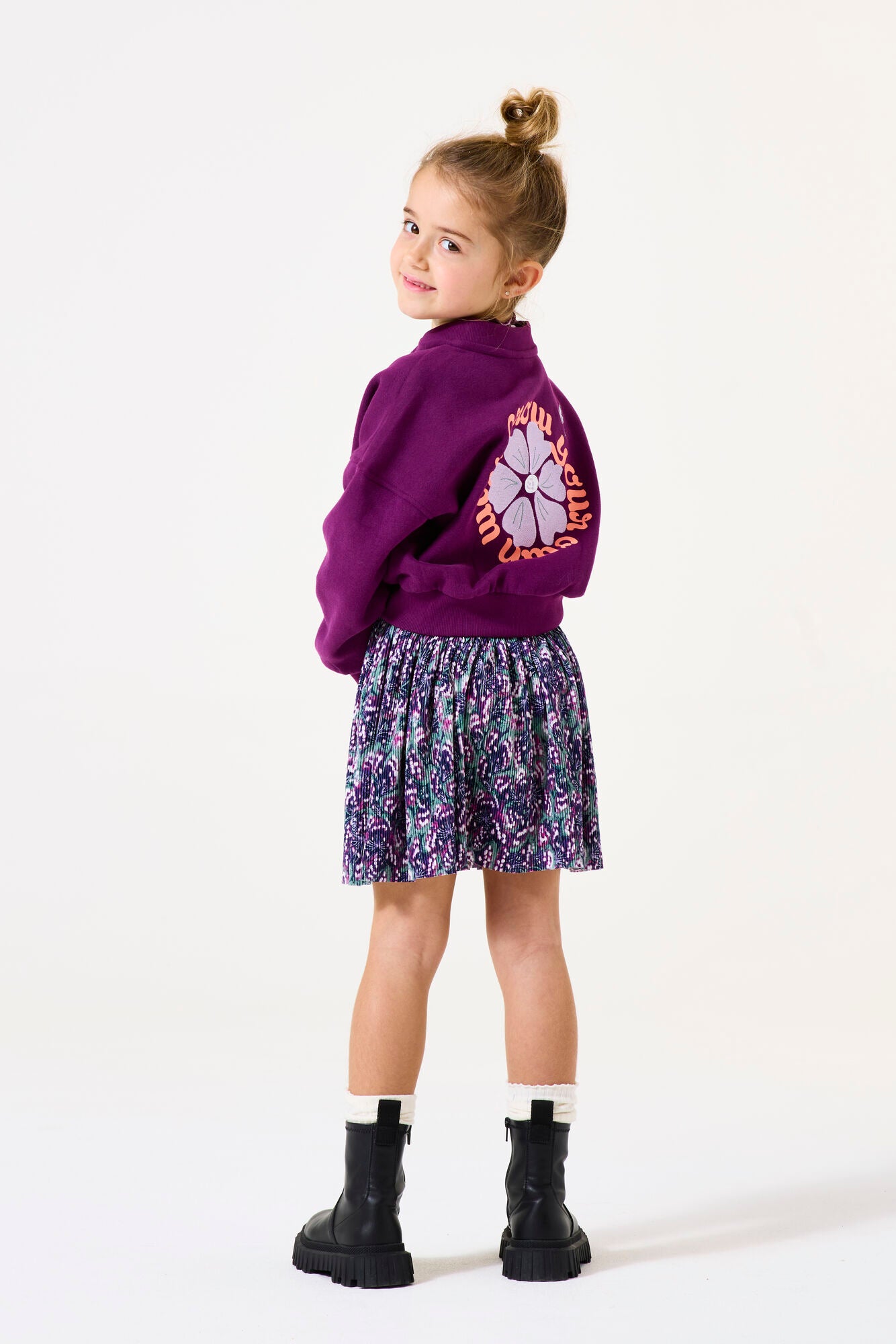 Garcia - Cardigan zippé backprint plum purple