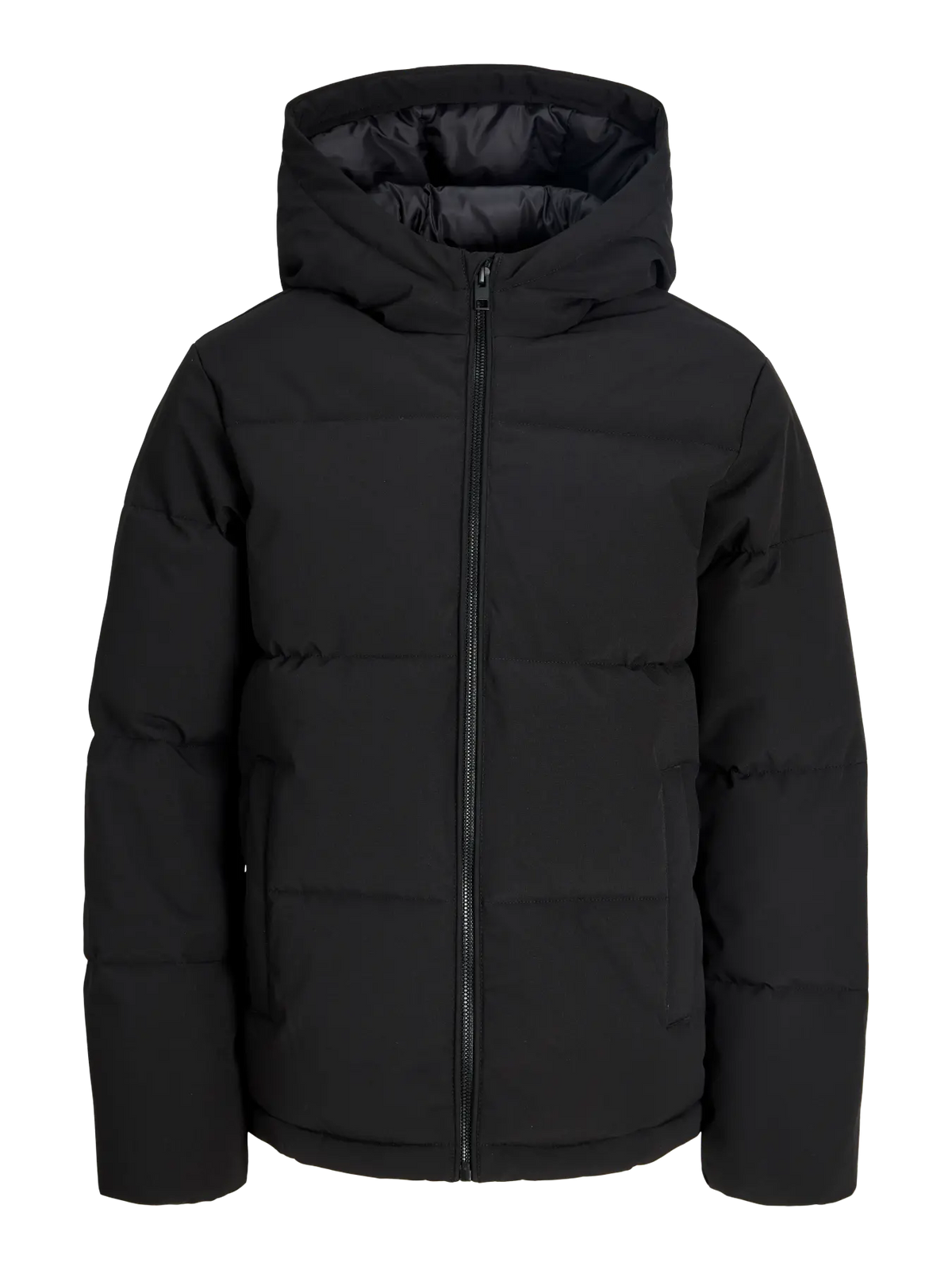Jack&Jones – JJGALAXY Schwarzer Kapuzenmantel