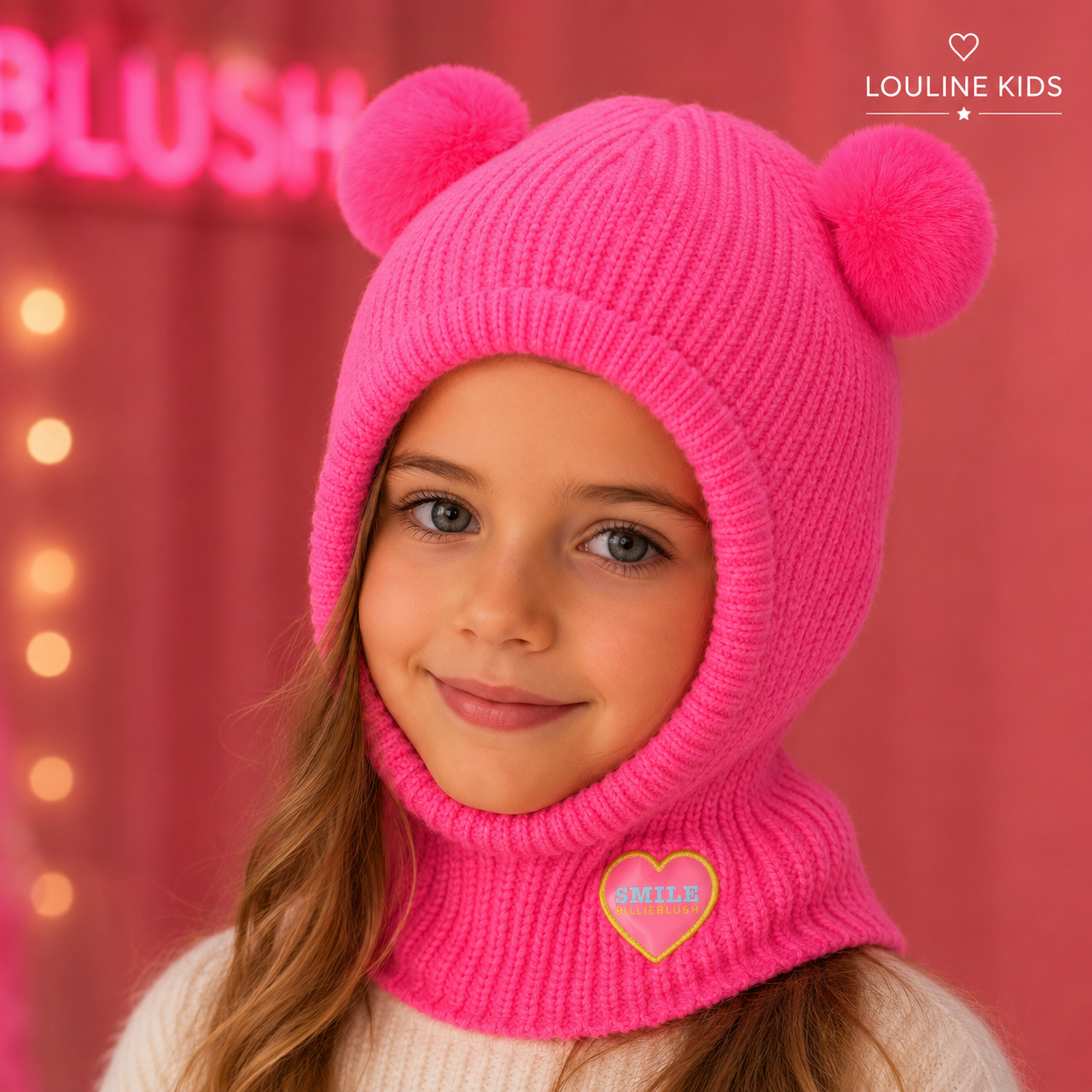 Billieblush - Cagoule polaire fuchsia & deux pompons
