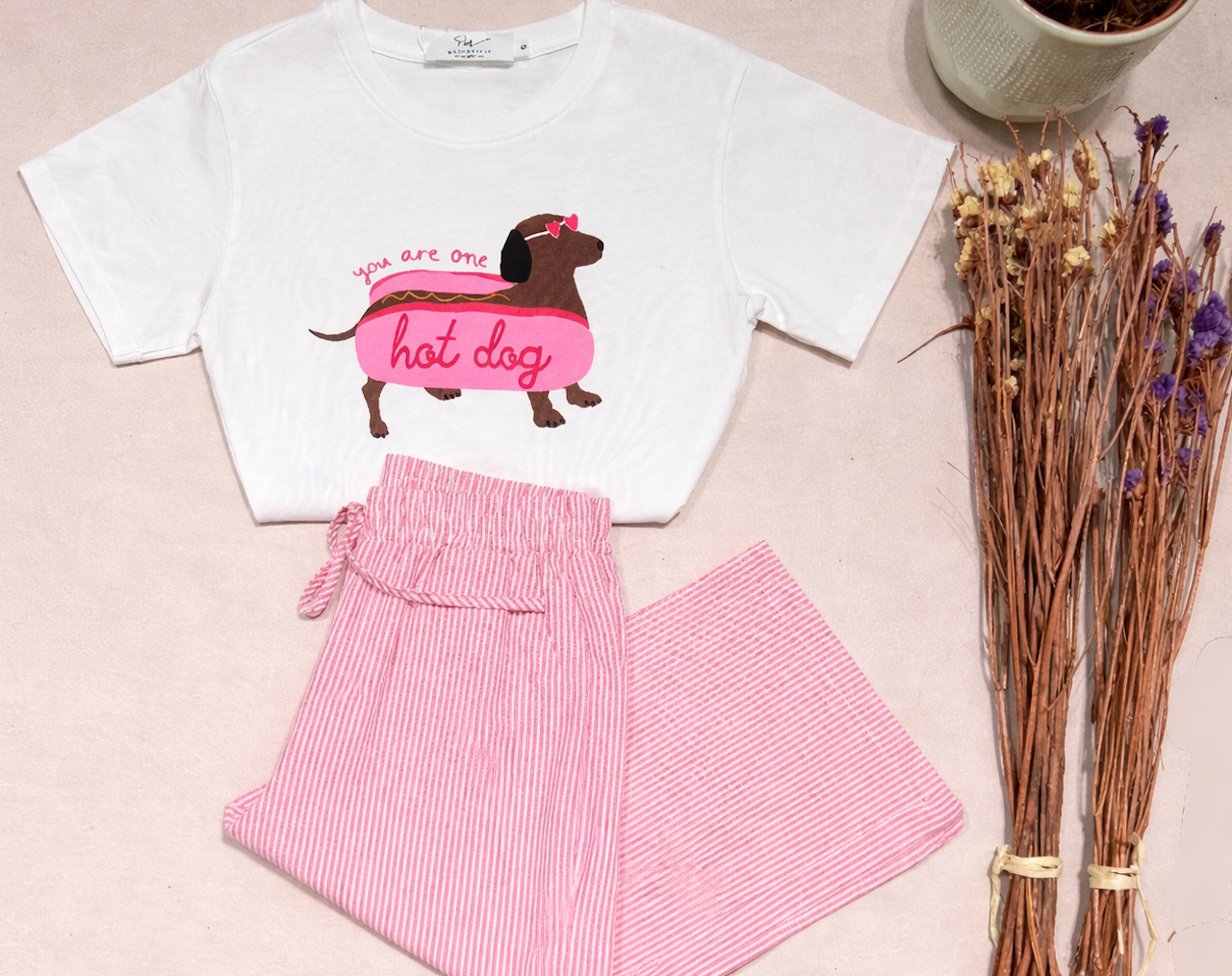 Mère & Fille : T-shirt blanc CHIEN