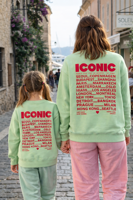 Mère & Fille - Sweat menthe ICONIC