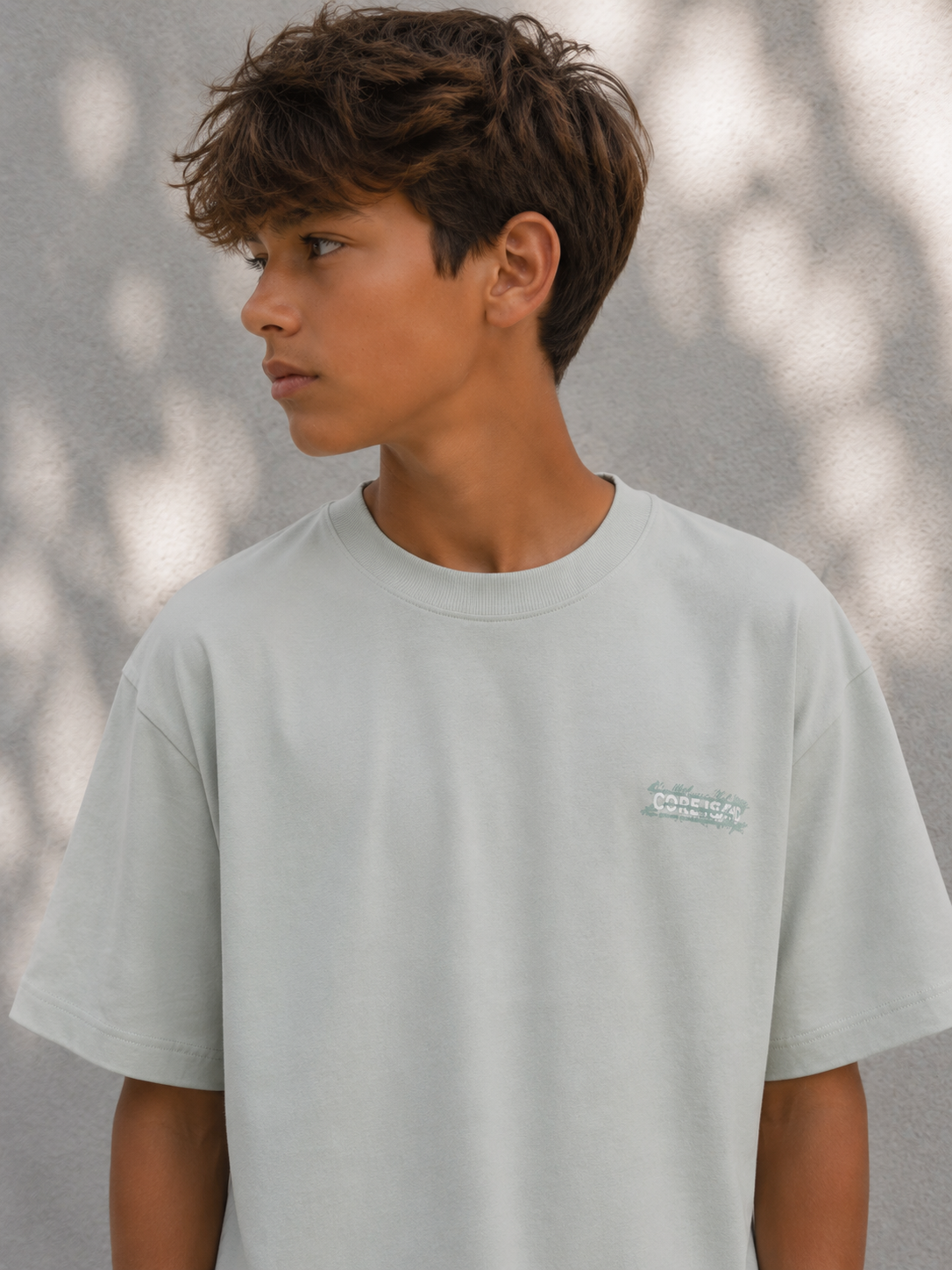 Jack & Jones - Aqua Gray back print T-shirt JO ETERNA
