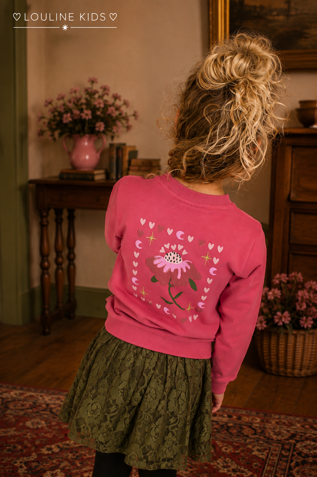 Jubel - Sweat rose backprint Moon Flowers