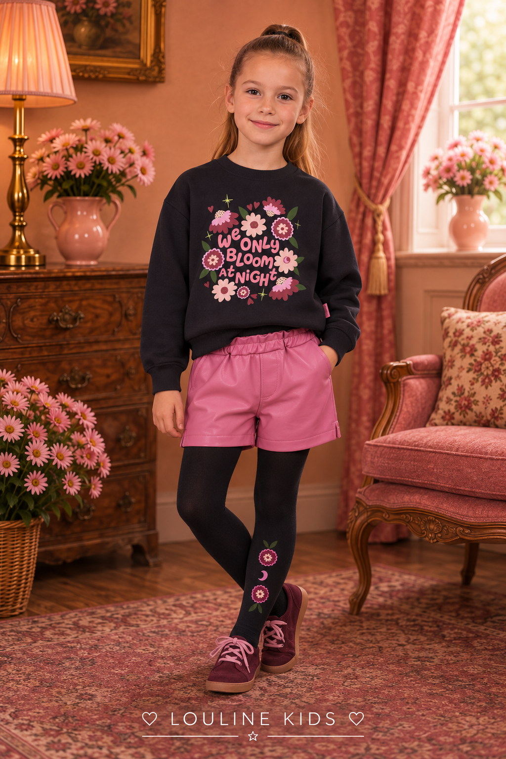 Jubel - Sweat anthracite Moon Flowers