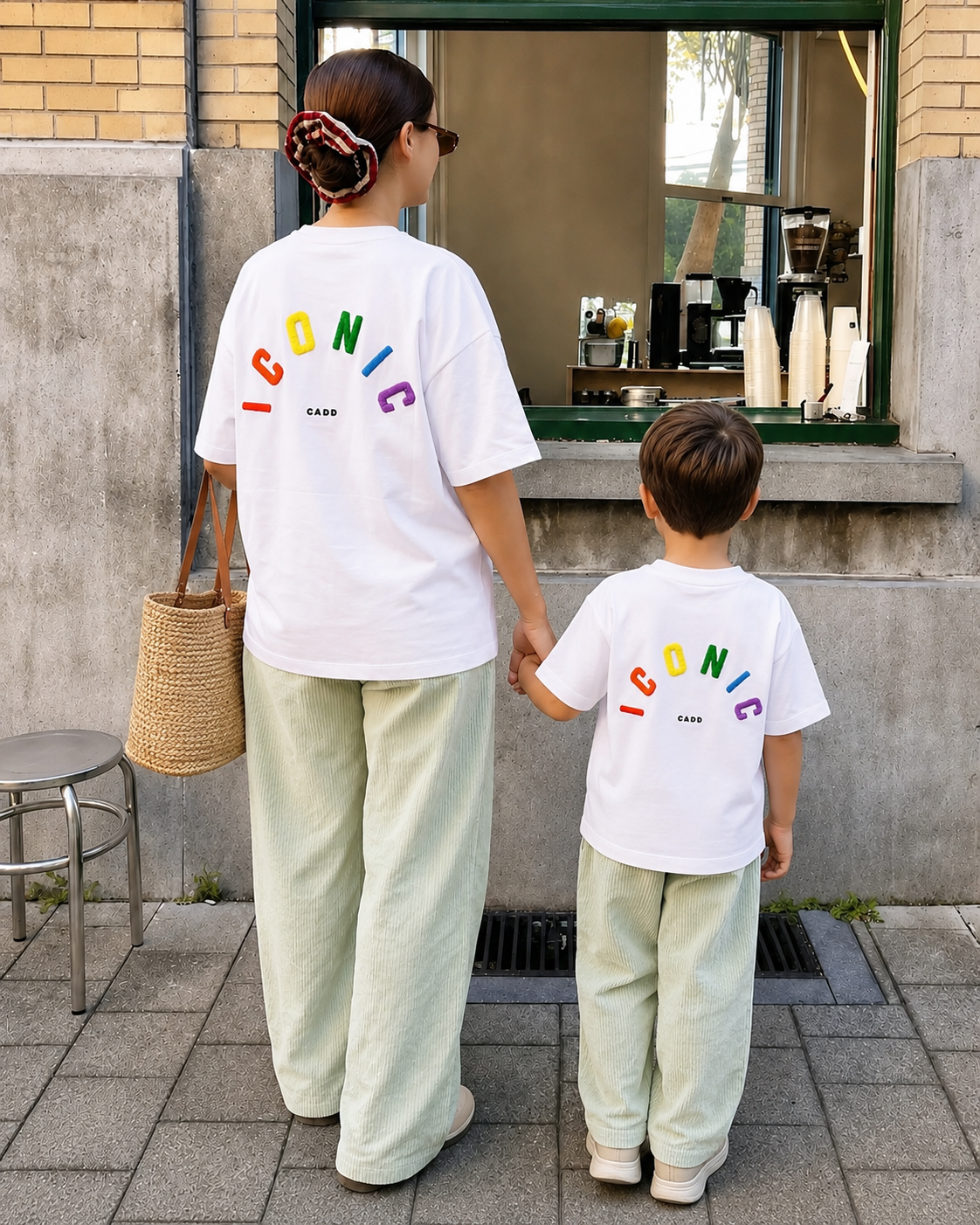 Mère & Fille - T-shirt blanc mixte ICONIC