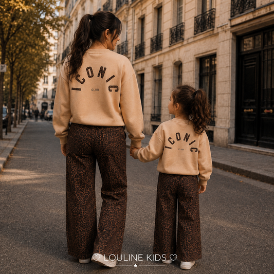 Mère & Enfant - Sweat beige backprint ICONIC ‼️ précommande : réception le 26/08