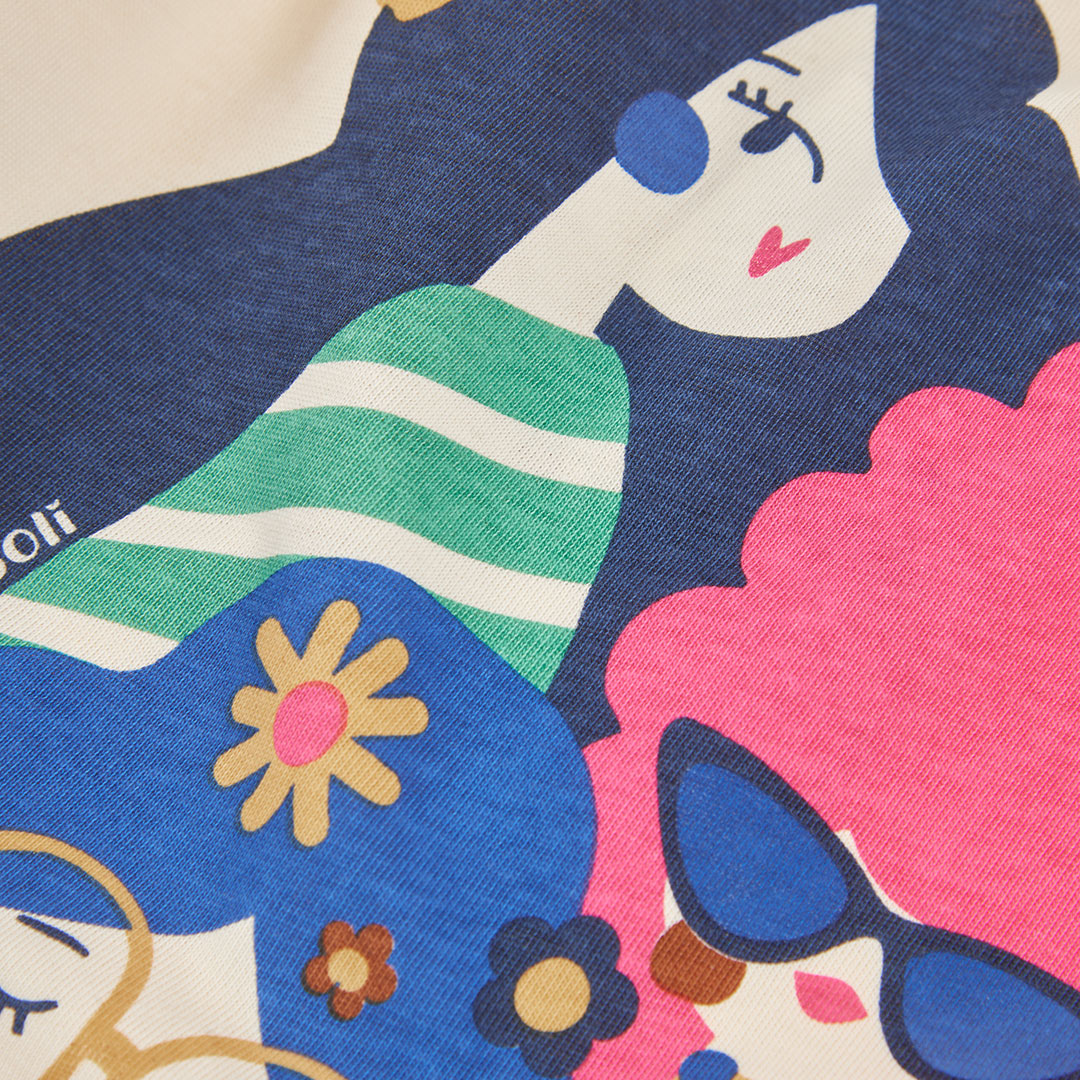 Boboli - T-shirt écru Mademoiselles