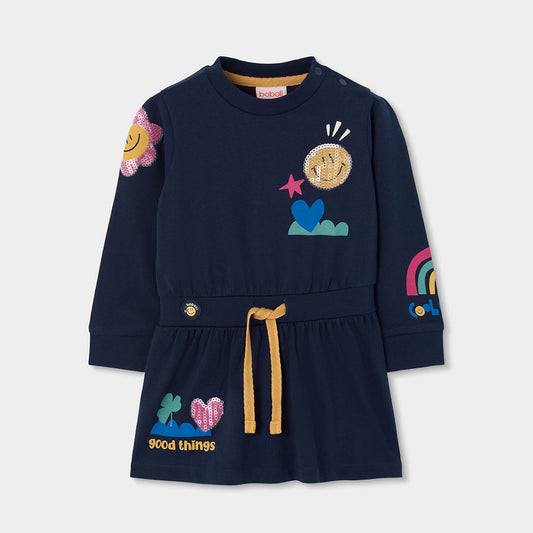 Boboli – Marineblaues Kleid „Good Things“.