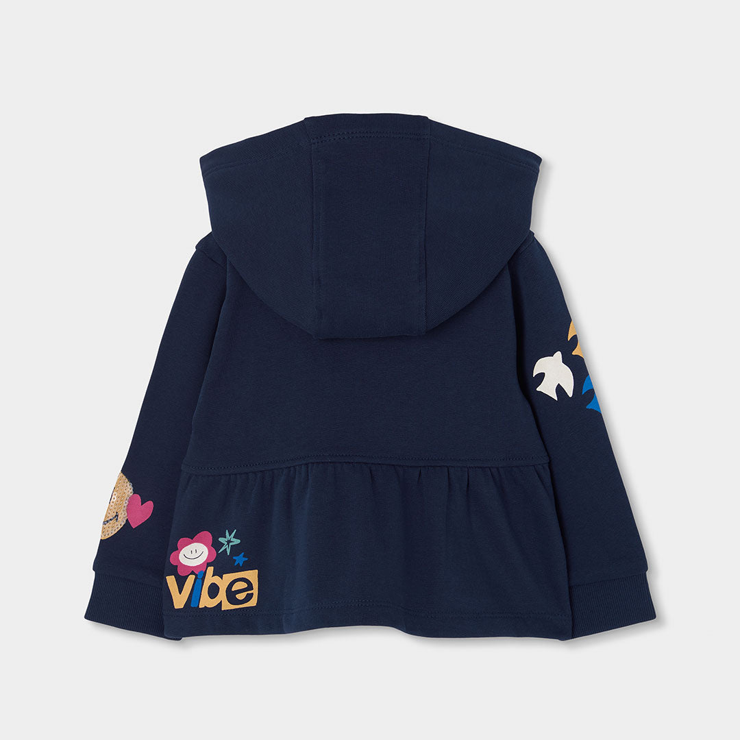 Boboli - Gilet zippé à capuche navy SMILE