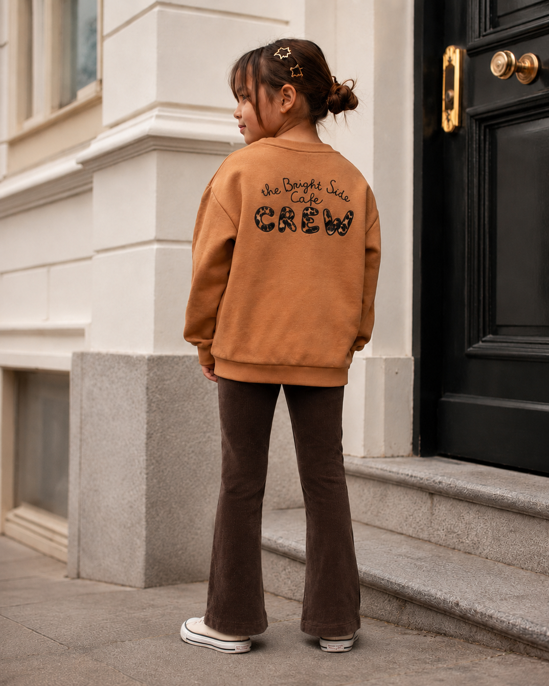 Jubel - Pantalon en velours flare brun City Chic