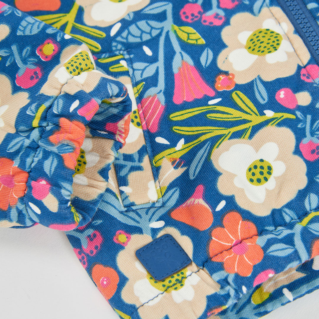 Boboli - Gilet zippé à capuche FLOWERS