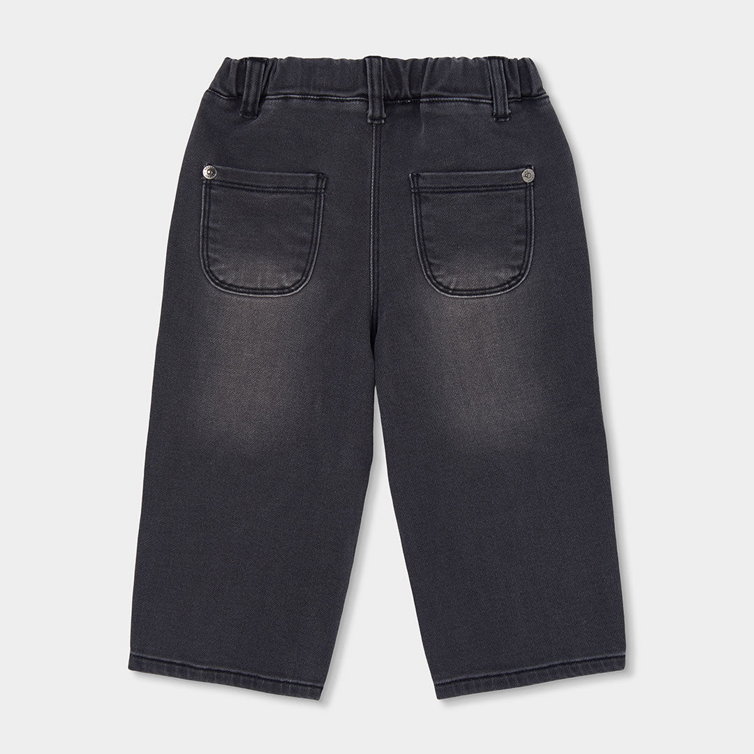 Boboli - Jeans noir FLOWERS